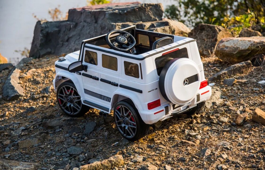 Licensed Mercedes G-Wagon G63 12v Kids Ride On Car With Remote -With High Doors,