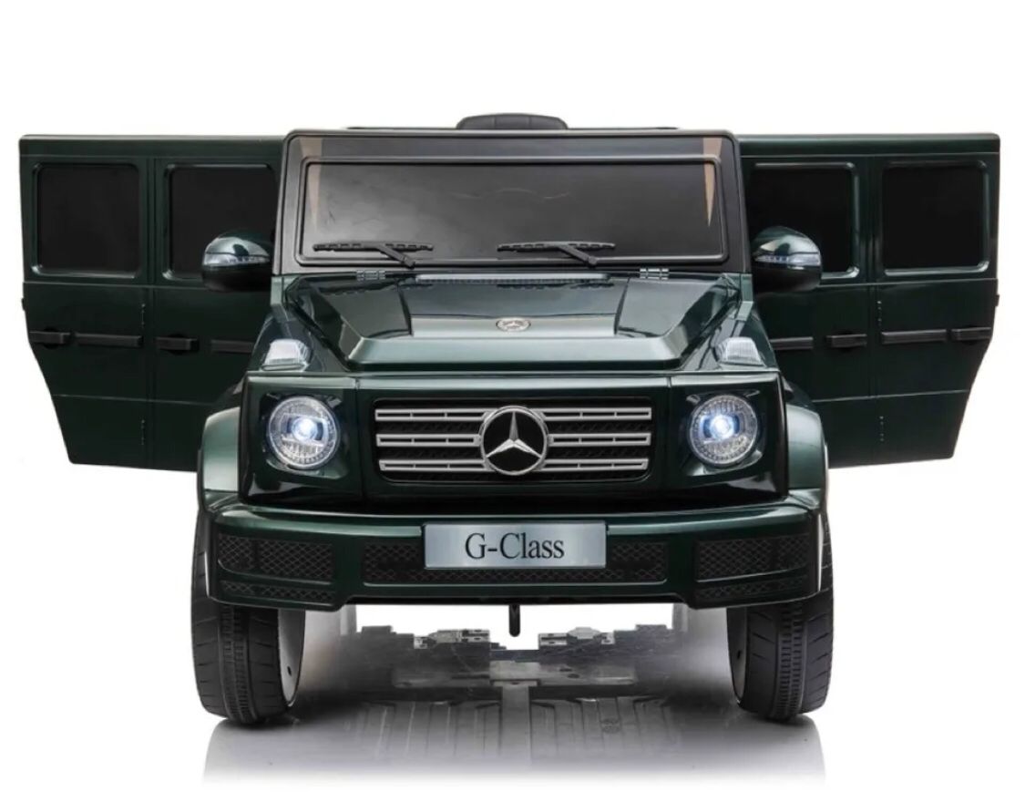 Licensed Mercedes G-Wagon Ride on Car SUV with Remote - Dark Green - With High Door